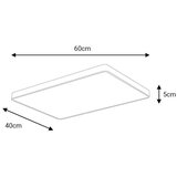  LED plafonsko svetlo FELIZ LED/50W/230V 4000K 40x60 cm crno | Eponuda.com