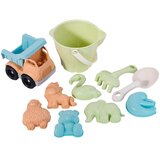 Woopie green set kanti za pijesak s automobilom 11 kom. biorazgradiv organski materijal | shoptok.hr