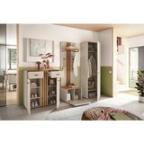 XORA STENSKO OGLEDALO, 100/70/2 cm steklo, leseni material | Shoptok.si