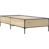 vidaXL Okvir za krevet boja hrasta 100x200cm konstruirano drvo i metal Cijene