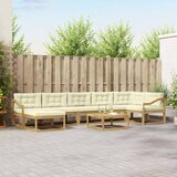  Set vanjskih sofa 8 kom. Bijela i krem | shoptok.hr