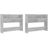  Zidni ormarići za cipele 2 kom boja betona 80x18x60 cm drveni | shoptok.hr