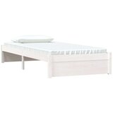  Posteljni okvir bel iz trdnega lesa 90x190 cm 3FT, (20646280) | Shoptok.si