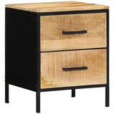  Noćni ormar s ladicama 2 pcs Smeđa i crna 40 x 35 x 50 cm | shoptok.hr