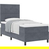 Box Spring postelja z vzmetnico temno siva 90x200 cm žamet, (22052285) | Shoptok.si