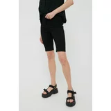 Noisy May Kratke hlače za žene, boja: crna, glatki materijal, visoki struk
