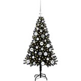 vidaXL Božično drevo med 150 LED z stojalom Črna 120 cm PVC | Shoptok.si