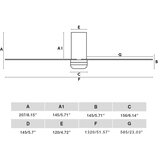 Faro 33829WT-1TW-LED prigušiva ventilator PUNT TUB M 18W/230V braon/bela, prečnik 132 cm WT + DO | Eponuda.com
