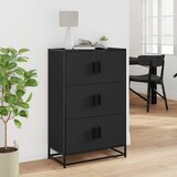  Visoka ploča crna 68x35x106,5 cm Konstruirano drvo i metal | shoptok.hr