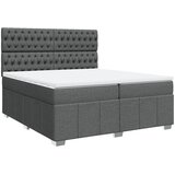 Maison Chic Box spring postelja - Vzmetna postelja z vzmetnico temno siva 200x200 cm blago SL18178, (21894658) | Shoptok.si