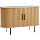 Unique Furniture Komoda v hrastovem dekorju z drsnimi vrati v naravni barvi 120x76x45 cm Nola – | Shoptok.si