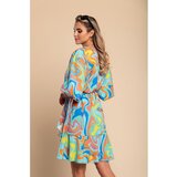 Fenzy Elegantna Mini Obleka S Potiskom Toretta, Turkizna | Shoptok.si