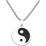 Ogrlica EA-33478 Yin Yang - Bijela / Crna KP33478 | shoptok.hr