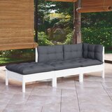 Maison Chic Seti vrtnega pohištva - Vrtna garnitura - Vrtni pohištvo set 3-delna z blazinami trdna borovina, (21810235) | Shoptok.si