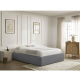 Bobochic Paris Temno siva oblazinjena zakonska postelja s prostorom za shranjevanje/brez vzglavja z letvenim dnom 160x200 cm Inera – | Shoptok.si