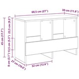  Polica za časopise Staro drvo 68 5 x 30 x 45 cm | shoptok.hr