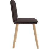  Jedilni stoli 4 kosi temno rjavo blago, (21832390) | Shoptok.si