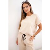 Kesi Włoski Cotton set blouse + trousers beige | Shoptok.si