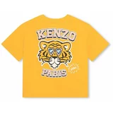 Kenzo Kids Otroška bombažna kratka majica rumena barva
