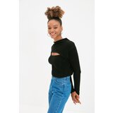 Trendyol Black Soft Textured Window/Cut Out Knitwear Sweater | Eponuda.ba