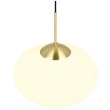  Bela/v zlati barvi viseča svetilka s steklenim senčilom ø 40 cm Fomento – | Shoptok.si