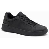 Ombre Casual uniform men's eco nubuck shoes - black Cene