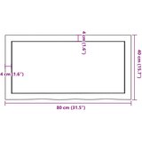 Stolna ploča 80x40x(2-6) cm od netretirane masivne hrastovine | shoptok.hr