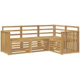  Set vanjskih sofa 4 kom. Bijela Čvrsto drvo akacije | shoptok.hr