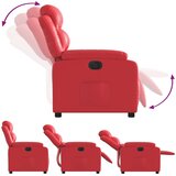  Električni naslonjač od umjetne kože crveni | shoptok.hr