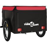  Prikolica za bicikl crno-crvena 45 kg željezna 124 x 62.5 x 52 cm | shoptok.hr