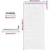  Lančani zastor za zaštitu od muha 90 x 220 cm aluminijski | shoptok.hr