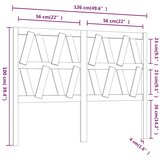 Uzglavlje za krevet crno 126 x 4 x 100 cm od masivne borovine | shoptok.hr