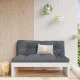  Srednja vrtna sofa bijela 120 x 80 cm od masivne borovine Cijene