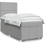 Maison Chic Box spring postelja - Vzmetna postelja z vzmetnico svetlo siv 100x200 cm blago SL4783, (21900251) | Shoptok.si
