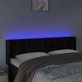  LED posteljno vzglavje črno 147x16x78/88 cm žamet, (20933334) | Shoptok.si