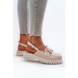 S. BARSKI Women's Flat Heeled Sandals with Beige Ornament D&A | Shoptok.si