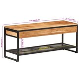  Klupa za cipele 110x35x45 cm od masivnog drva bagrema i željeza | shoptok.hr