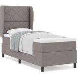 Krevet s uzglavljem i madracem u taupe boji 80x200 cm od tkanine | shoptok.hr