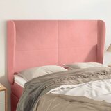  Uzglavlje s ušima ružičasto 147x23x118/128 cm baršunasto | shoptok.hr