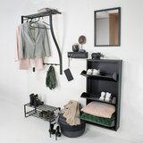 Spinder Design Crna metalna zidna vješalica s policom Carve – | shoptok.hr