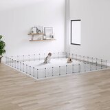 vidaXL Kavez za ljubimce s 44 panela i vratima crni 35 x 35 cm čelični Cijene