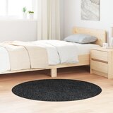 vidaXL Preproga Temno siva Poliester Ø 120 cm Okrogla preproga Cene