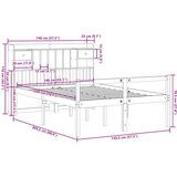 vidaXL Krevet s regalom z knjige bez madraca bijeli 140x200cm borovina | shoptok.hr