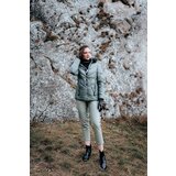 Trendyol Khaki Carrot Weave Faux Leather Trousers With Buttons In The Front | Shoptok.si