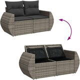 vidaXL 9-dijelni set vrtnih sofa od poliratana s jastucima sivi | shoptok.hr