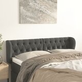  Uzglavlje s ušima tamnosivo 163x23x78/88 cm baršunasto | shoptok.hr