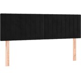  LED uzglavlje crno 144x5x78/88 cm baršunasto | shoptok.hr