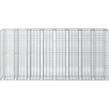 Gabionski uzdignuti krevet 4 pcs Srebrno 330 x 50 x 150 cm | shoptok.hr
