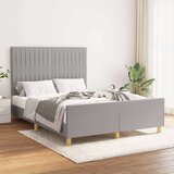  Za krevet s uzglavljem svjetlosivi 140x190 cm od tkanine | shoptok.hr