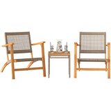  3-dijelni bistro set od poliratana i masivnog drva bagrema bež | shoptok.hr